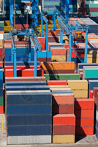 货运货物集装箱经济物流船运过境贮存后勤进口贸易海洋码头图片