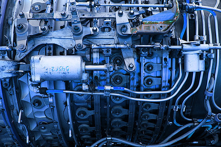 引擎蓝色燃烧喷射技术实验压力实验室飞机涡轮齿轮图片