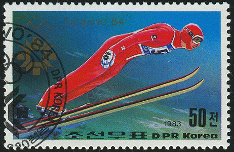 邮票集邮地址危险航班邮戳运动员活动滑雪男人运动图片