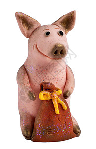 手制 猪和一袋月亮快乐假期基金银行艺术宝藏百万富翁生日首都金融图片
