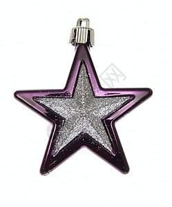 圣诞节装饰品紫色环境磨砂星星装饰假期季节风格亮片玻璃图片
