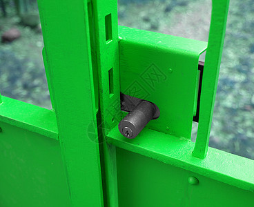 门锁锁定安全警卫隐私绿色风险栅栏钥匙财产背景图片