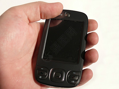手机和电脑手持 PDA电话男性车辆手指屏幕电脑持有压力机技术手腕背景