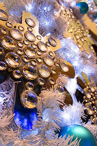 圣诞装饰详情礼物传统假期庆典灯光星星金属风格水晶金子图片