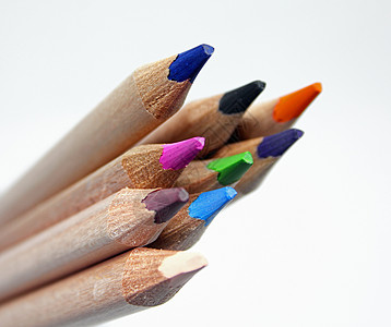 铅笔染色法本摄影蜡笔写作木板班级课堂彩色工作室高清图片