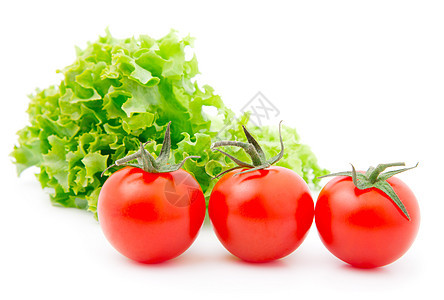 红樱桃番茄和沙拉生菜营养节食羊肉饮食植物蔬菜沙拉叶子食物生产图片