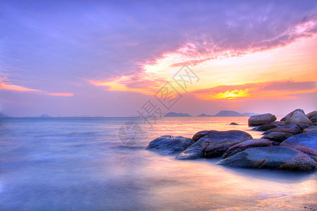 在 人类发展报告 的图象中 沿海日落支撑蓝色季节海洋海浪地平线太阳反射金子旅行图片