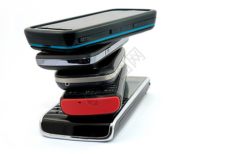 若干移动电话堆叠式堆放细胞电子产品工具手机键盘黑色屏幕商业讲话电话图片