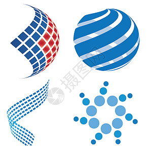 3D商业标识设计贸易组织标志公司徽标名称专业商标纺纱背景图片