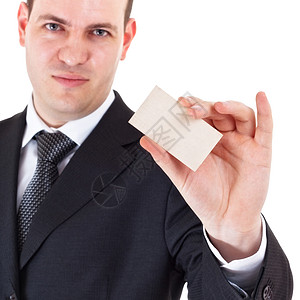 商务人士显示空白卡职业公司卡片手势领带人士管理人员白色照片身份图片