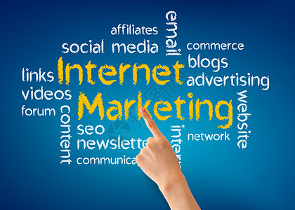 互联网营销编程平面客户关系身份市场商业优势蓝色媒体通讯图片
