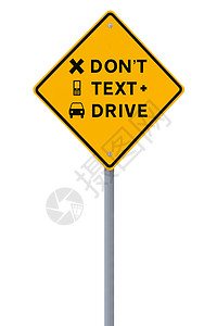 不要发短信和开车黄色信号电话道路危险白色标志事故手机细胞图片