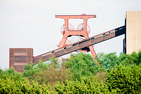 德国Essen Ruhr煤矿头饰塔图片