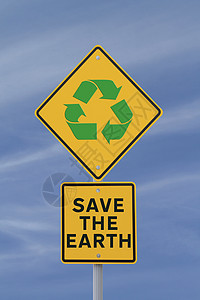 拯救地球世界废物管理符号行星环境绿色蓝色思维警告图片