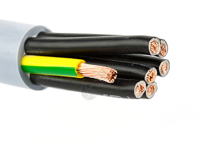 电线电缆金属黄色力量绿色白色绝缘黑色图片