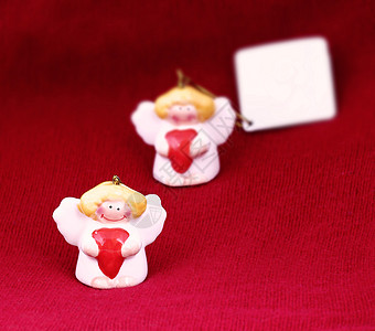 圣诞天使假期卡片红色符号童年手工孩子金子手工业魔法图片