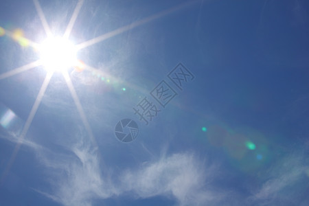 蓝天空中的太阳气氛星星场景晴天天气射线阳光臭氧自由季节夏天高清图片素材