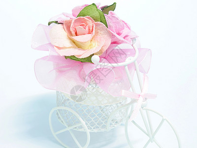 情人节粉红色玫瑰单车 白色和白色隔离照片记忆回忆粉色结婚甜蜜夫妻已婚礼物粉红玫瑰图片