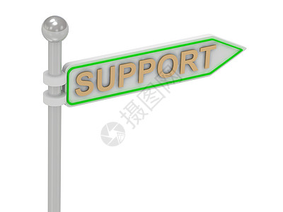 3d 配有金色“SUPport”标志的签名图片