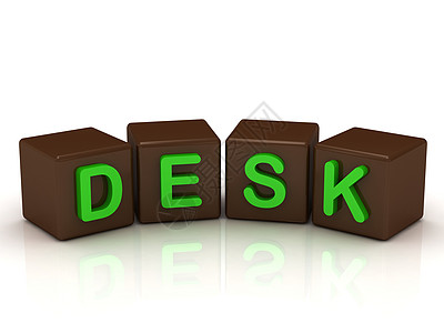 DESK 输入亮绿色字母高清图片