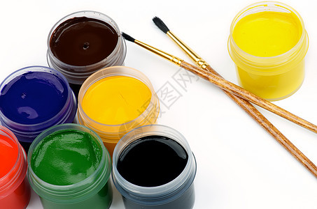 水彩和油漆笔绘画艺术棕色水彩画紫色黄色纹理黑色视觉水粉画图片