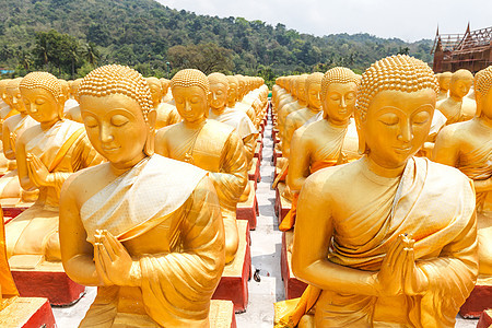 佛祖纪念公园的金芽文化佛教徒场景雕塑大法会雕像艺术新手天空上帝图片