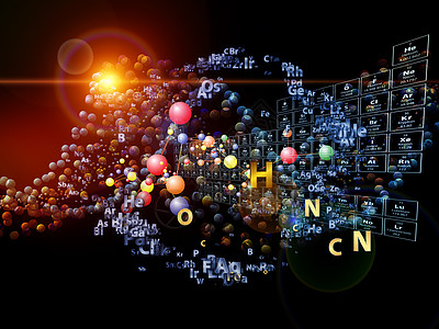 化学元素魔力拼贴画科学药理学校实验室原子教育技术黑色作品图片