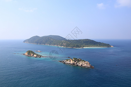 高角观泰国惊人的海景 广受欢迎的沙滩旅游地平线蓝色海浪风景场景假期海滩海岸线爬坡图片