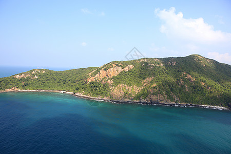 高角观泰国惊人的海景 广受欢迎的沙滩爬坡季节旅行假期天堂地平线视角海滩冲浪气候图片