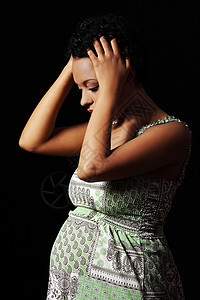孕妇的抑郁症和紧张状况情绪疼痛挫折疾病母亲父母怀孕沉思成人母性图片