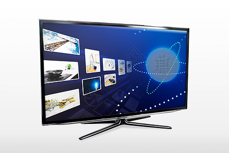 Glossy 光谱宽屏高定义电视屏幕 带流视频图片