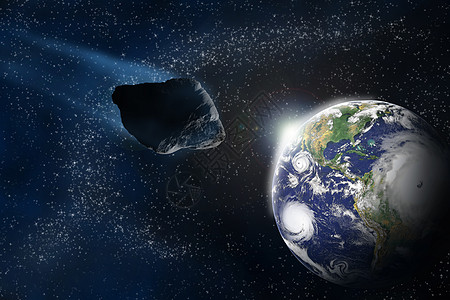 宇宙中行星上小行星攻击宇宙中的行星 摘要i月亮气氛科学轨道陨石彗星世界末日星系灾难地球图片