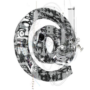 工业 3D 符号电缆电子产品插图互联网字体标点技术邮件金属电脑图片