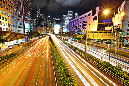 香港现代城市 晚上夜间图片