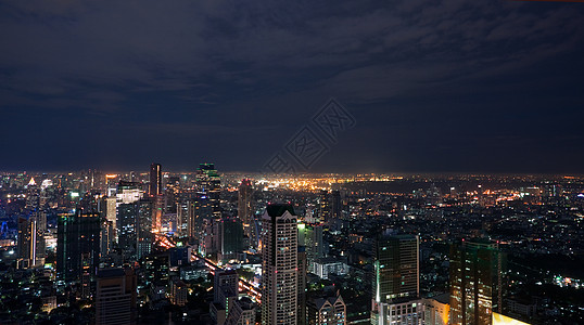 曼谷夜间全景图片