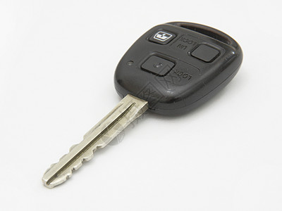 车键 白色背景上孤立的物体黑色塑料饰品电子技术芯片钥匙汽车控制按钮图片