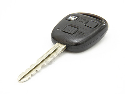 车键 白色背景上孤立的物体钥匙按钮塑料饰品汽车黑色金属技术戒指工具图片