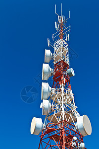 通讯塔电视网络收音机天线信号数据电话播送卫星金属图片