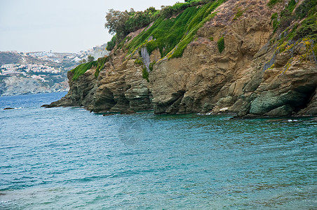 爱琴海海岸海岸海岸线石头风景海景旅行假期悬崖支撑美丽图片