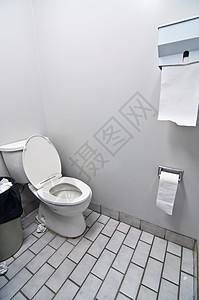 办公室厕所洗手间工作垃圾箱卫生间房间白色背景图片