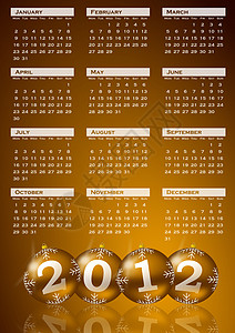 2012年日历日程调度程序时间议程几个月新年年度杂志规划师图片