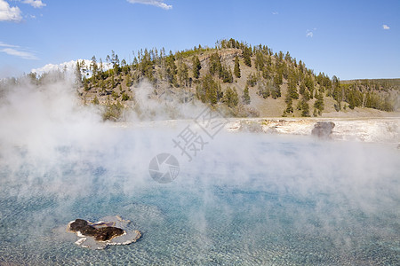 游泳池天空水池蓝色液体公园矿物地热爬坡沸腾旅行图片