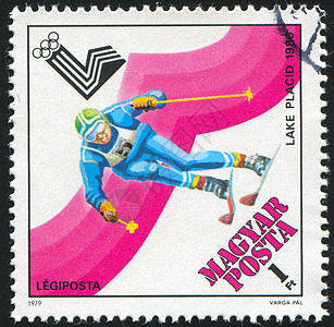 硅滑雪古董速度海豹邮件运动员信封明信片历史性集邮图片