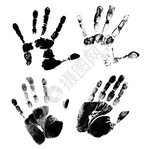 手掌手艺术插图签名夹子拇指身体社区鉴别印象打印图片
