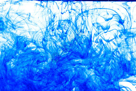 蓝色墨水滴水滴液体化学颜色颜料漩涡背景图片