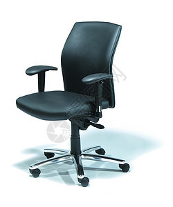 黑色仿造皮革的办公椅图片