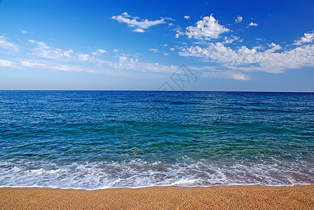 美丽的地中海海景 西班牙洛丽特·德马图片