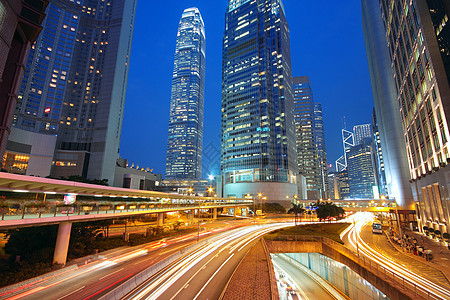 现代城市 晚上有高速公路交通 香港州康汽车场景商业景观天空日落公共汽车戏剧性地标车辆图片