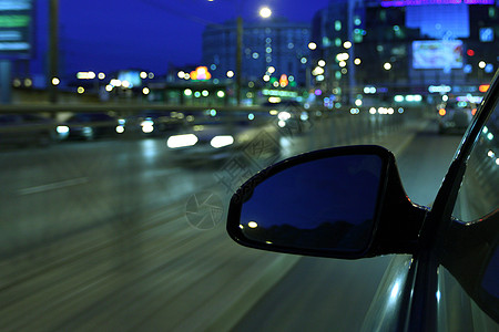 夜驾车生活车道汽车运输蓝色交通辉光城市车辆建筑背景