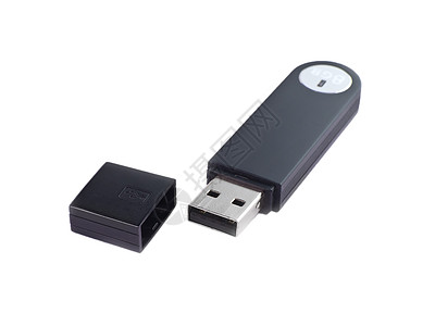 孤立黑色USB卡图片